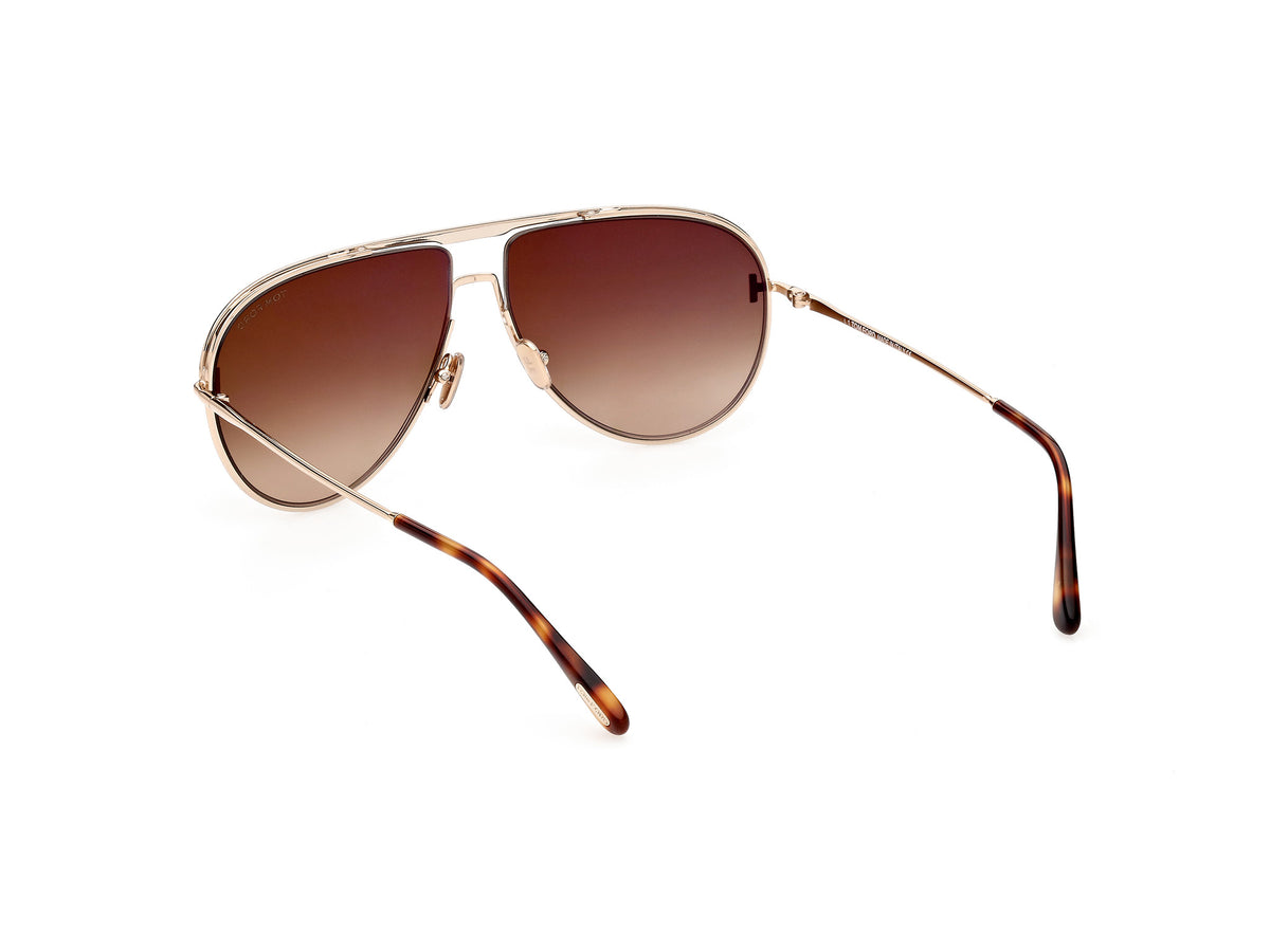 Tom Ford FT0924 Shiny Rose Gold / Gradient Brown - Blue Star Eyewear