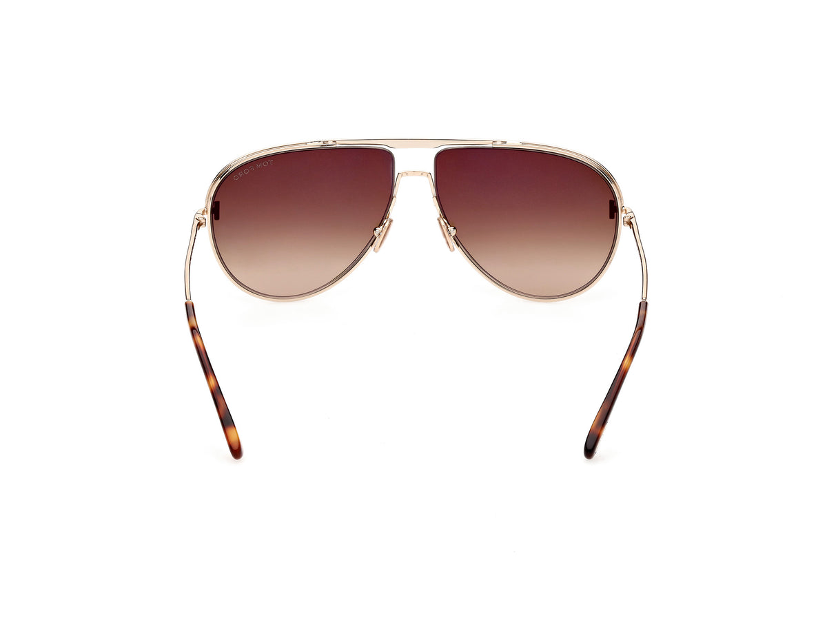 Tom Ford FT0924 Shiny Rose Gold / Gradient Brown - Blue Star Eyewear