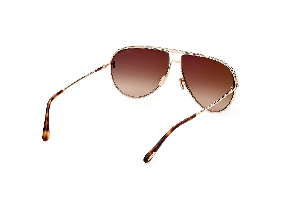 Tom Ford FT0924 Shiny Rose Gold / Gradient Brown - Blue Star Eyewear