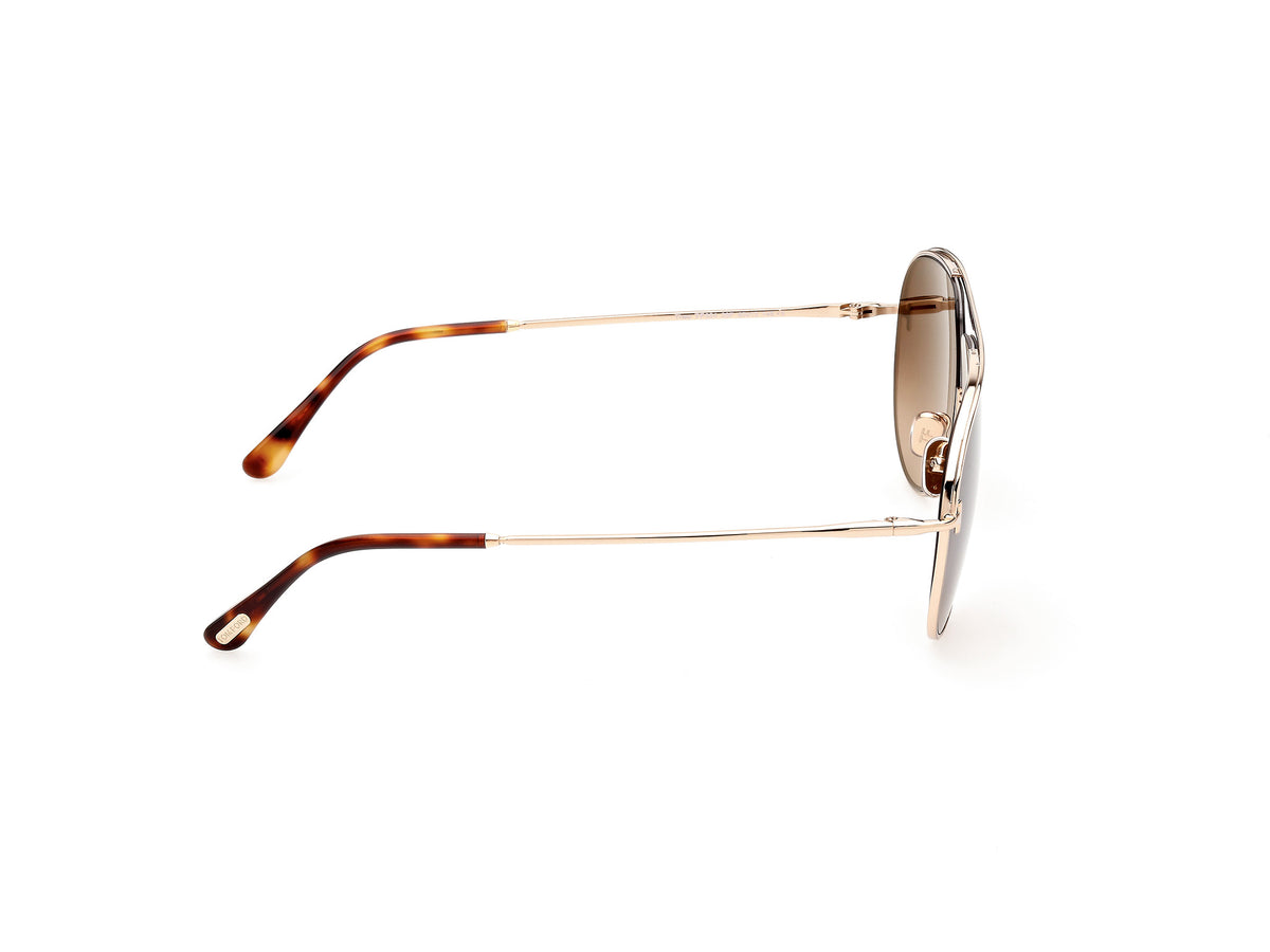 Tom Ford FT0924 Shiny Rose Gold / Gradient Brown - Blue Star Eyewear