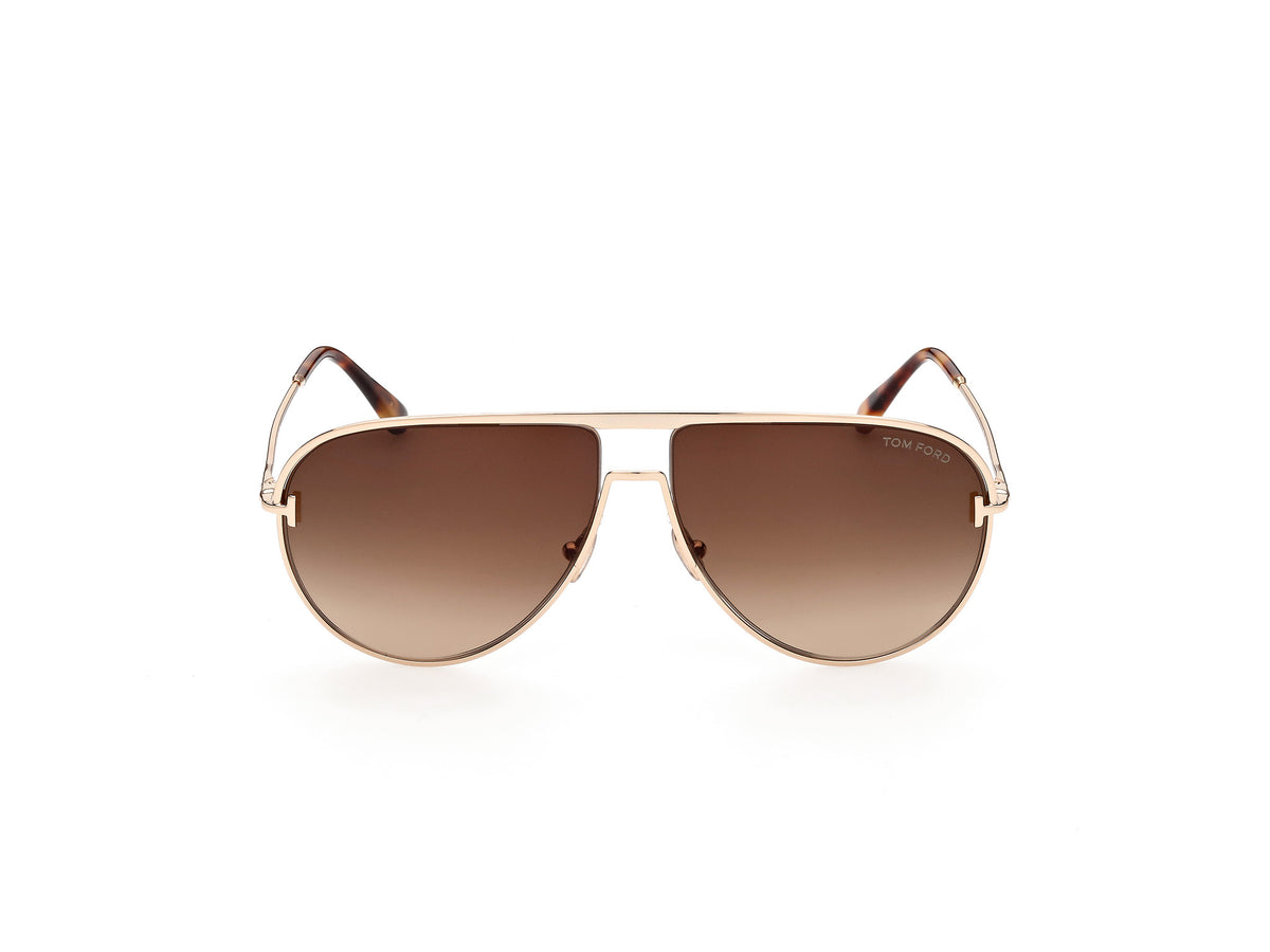 Tom Ford FT0924 Shiny Rose Gold / Gradient Brown - Blue Star Eyewear