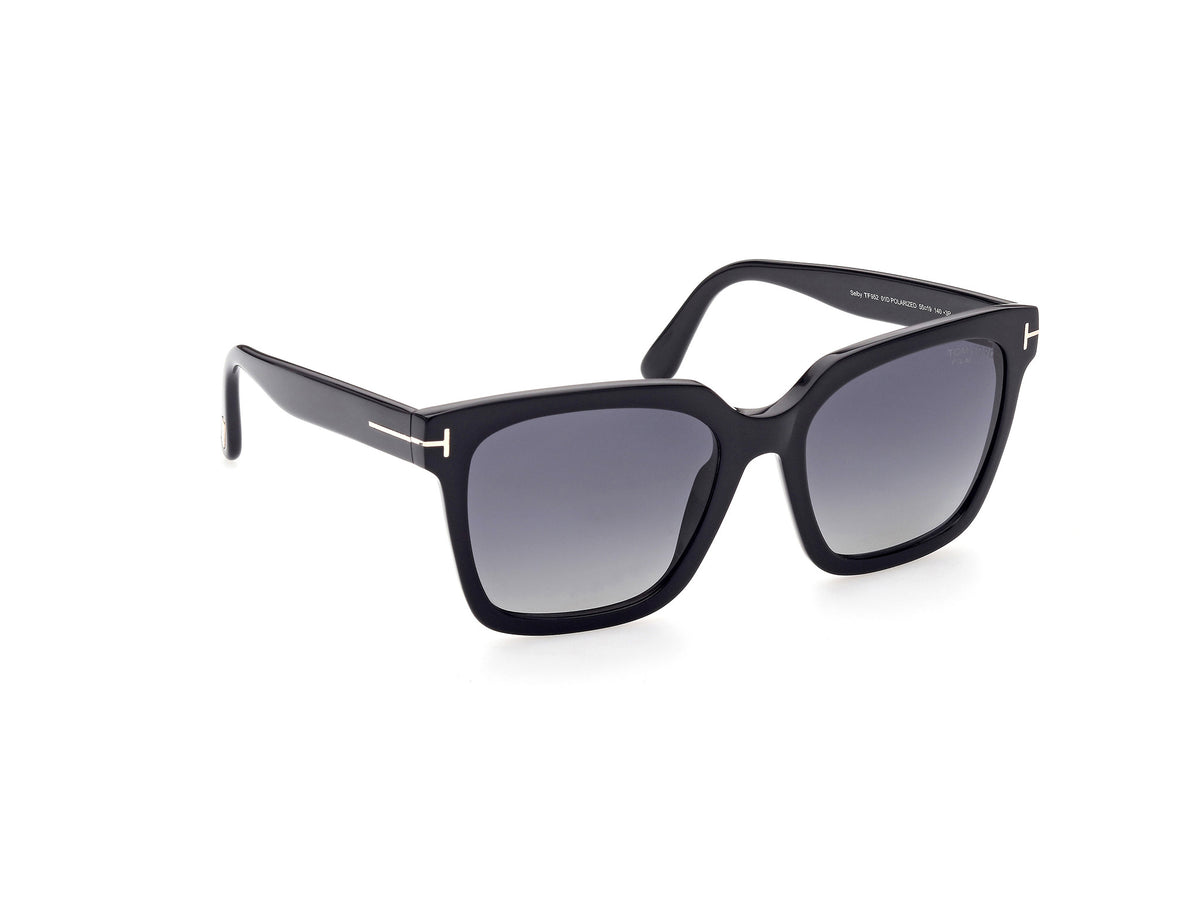 Tom Ford FT095201D55 shiny black  / smoke polarized