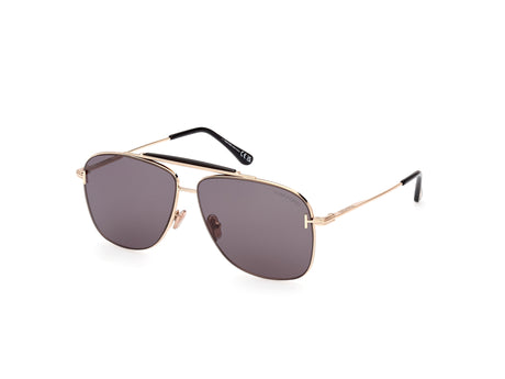 Tom Ford FT1017 60 28A Shiny Rose Gold / Smoke - Blue Star Eyewear