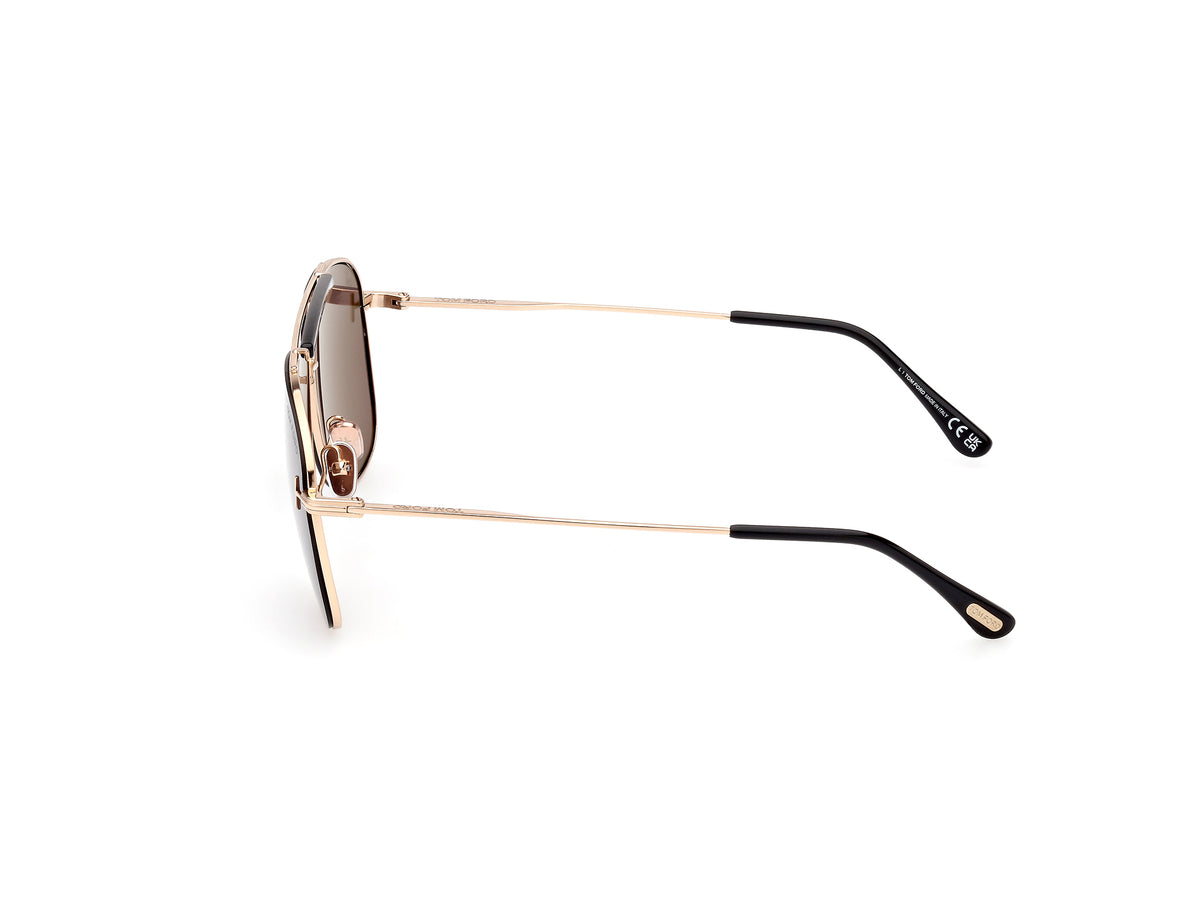 Tom Ford FT1017 60 28A Shiny Rose Gold / Smoke - Blue Star Eyewear