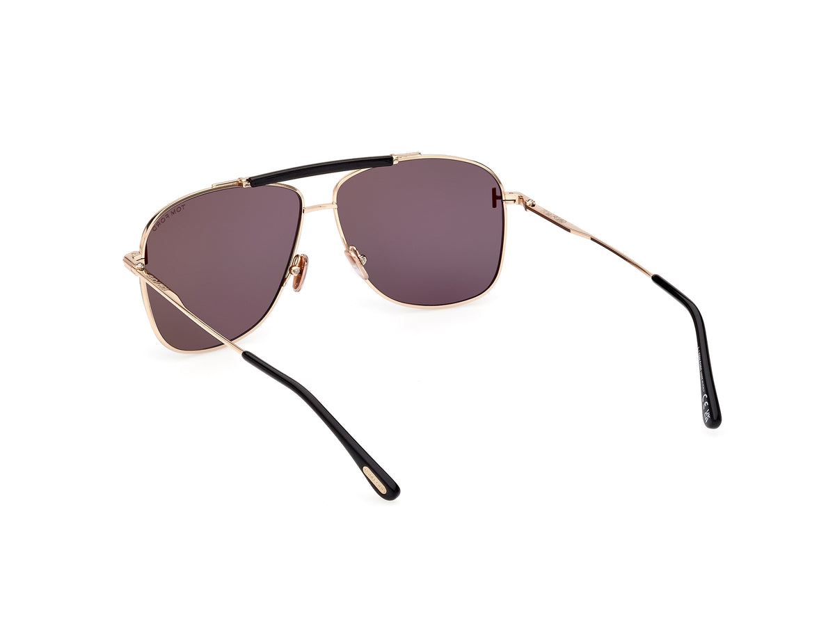 Tom Ford FT1017 60 28A Shiny Rose Gold / Smoke - Blue Star Eyewear
