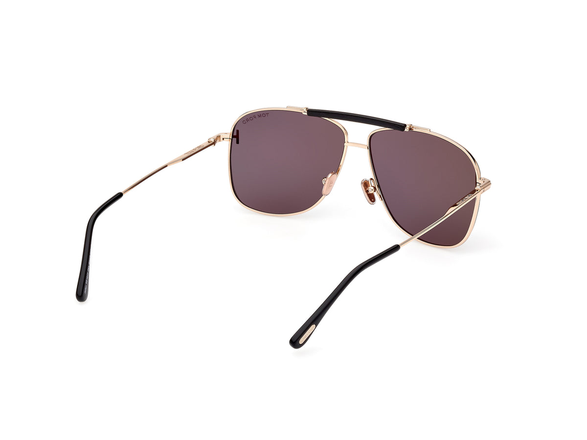 Tom Ford FT1017 60 28A Shiny Rose Gold / Smoke - Blue Star Eyewear