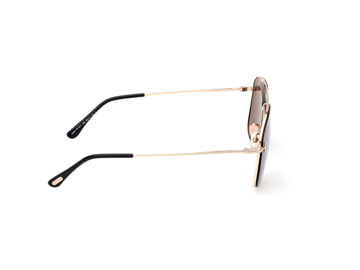 Tom Ford FT1017 60 28A Shiny Rose Gold / Smoke - Blue Star Eyewear
