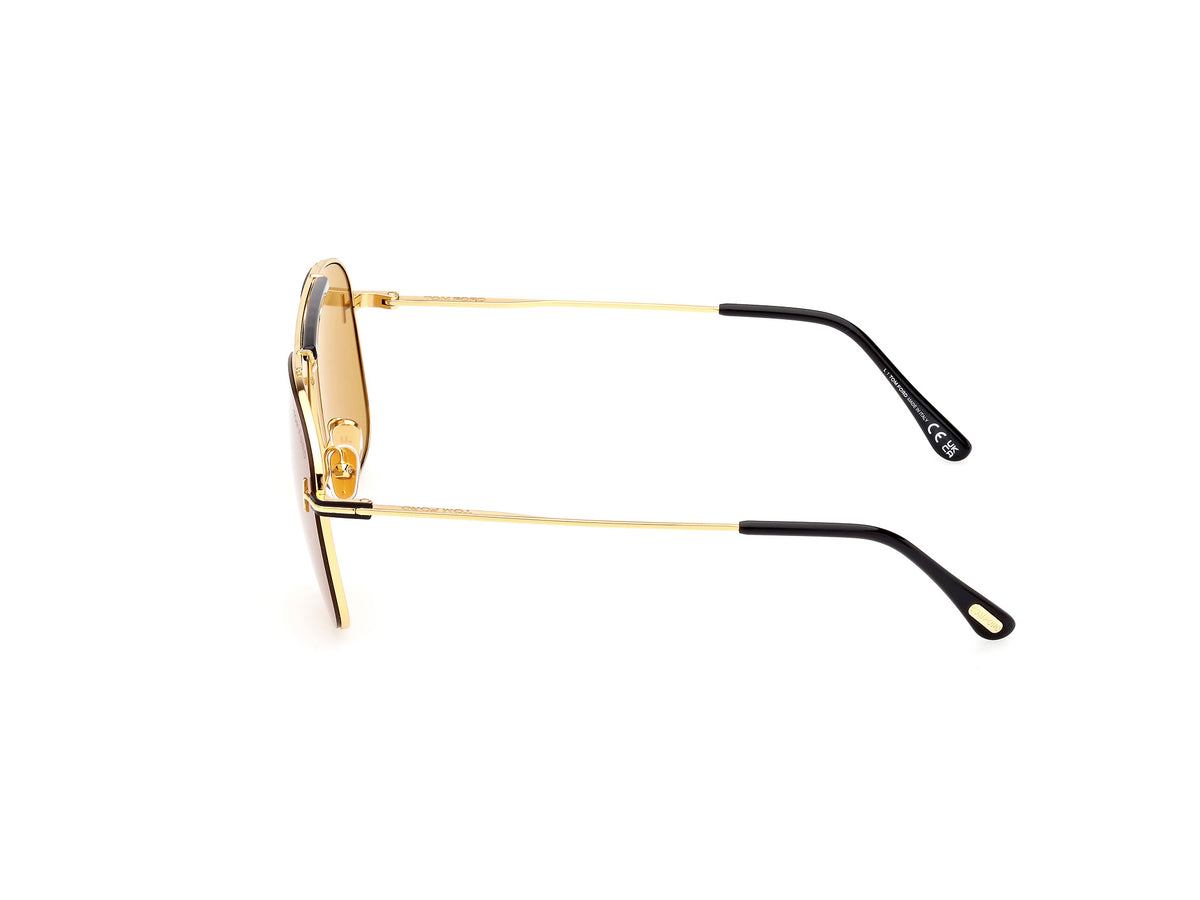 Tom Ford FT10176030E Shiny Deep Gold / Brown - Blue Star Eyewear
