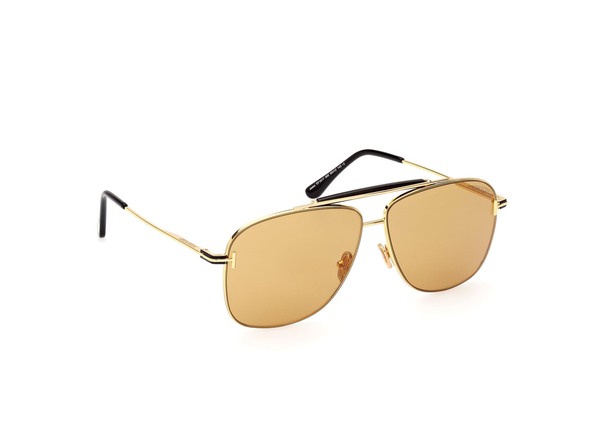 Tom Ford FT10176030E Shiny Deep Gold / Brown - Blue Star Eyewear