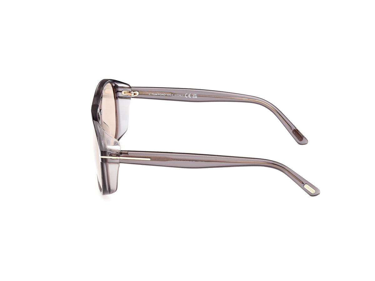 Tom Ford FT10225820E Shiny Grey / Shiny Grey Photochromic - Blue Star Eyewear