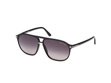 Tom Ford FT10266101B Shiny Black  / Gradient Smoke - Blue Star Eyewear
