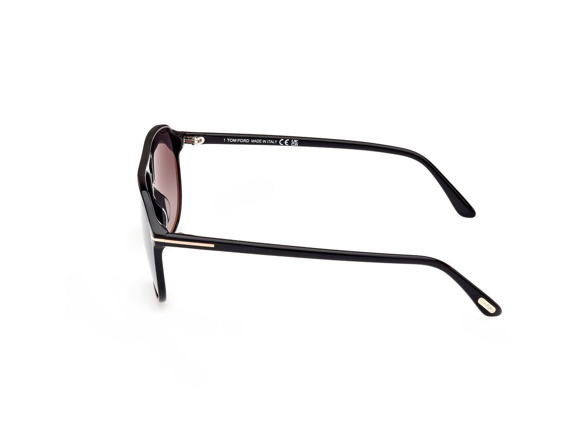 Tom Ford FT10266101B Shiny Black  / Gradient Smoke - Blue Star Eyewear