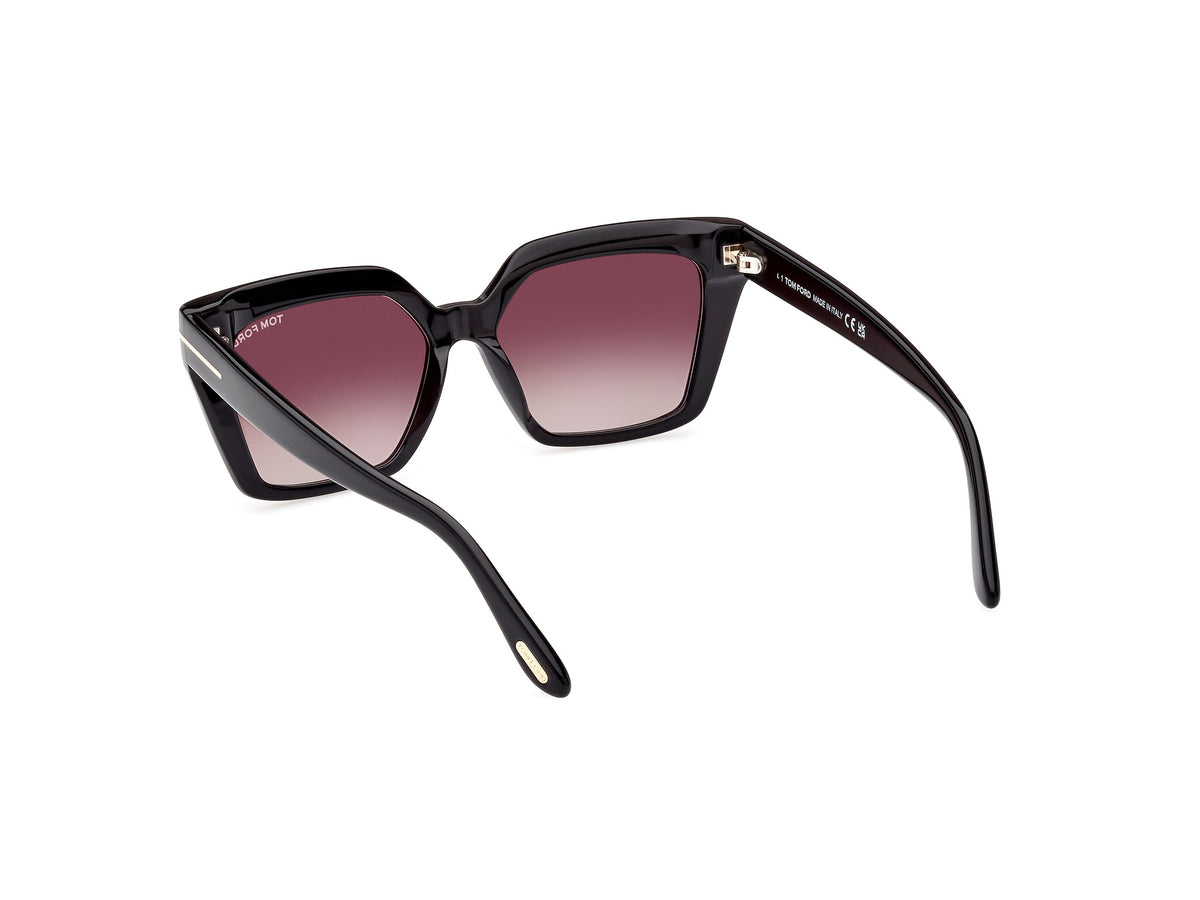 Tom Ford FT1030 53 01Z Shiny Black/ Gradient Or Mirror Violet - Blue Star Eyewear
