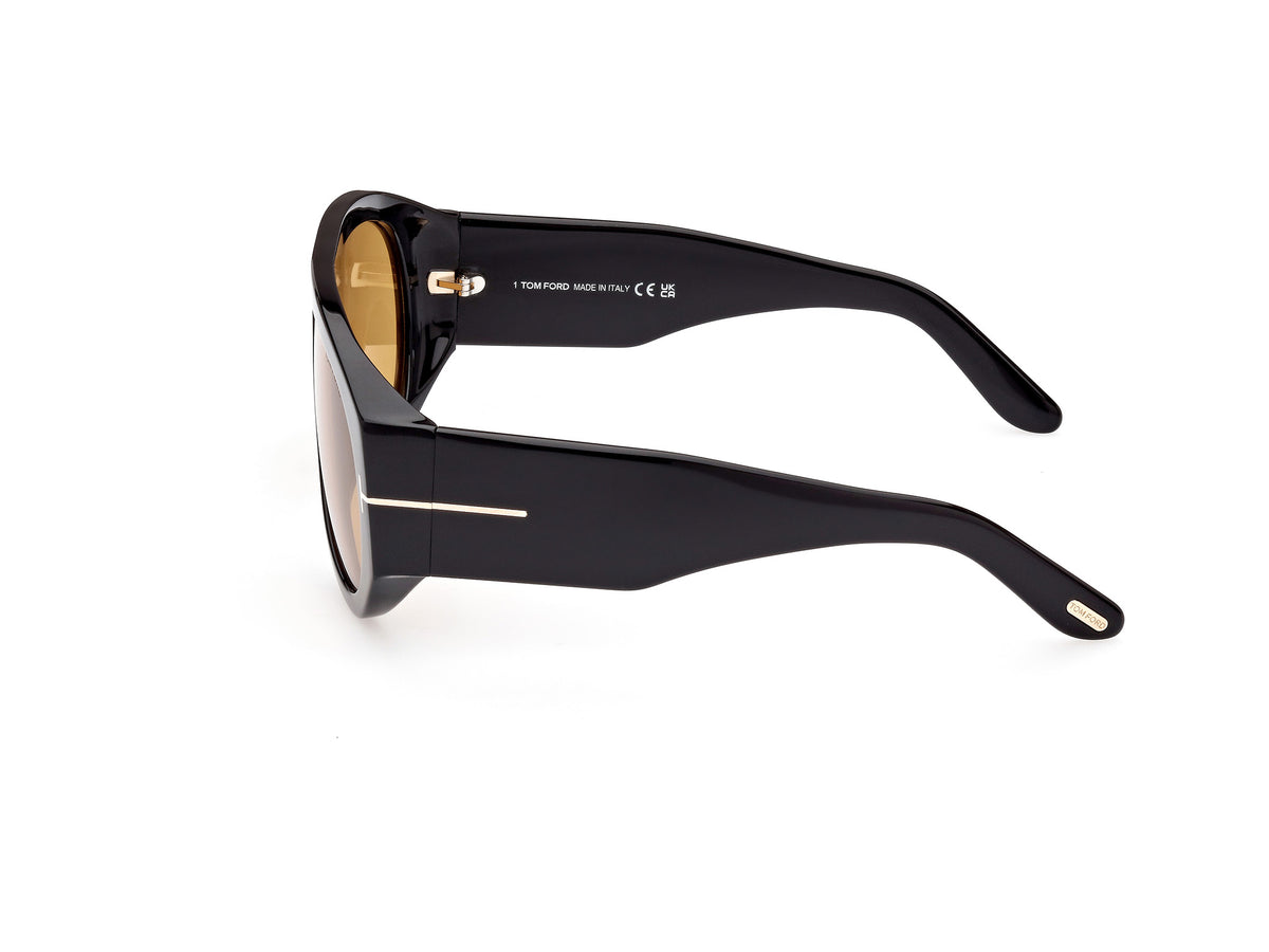 Tom Ford FT10446001E shiny black  / brown