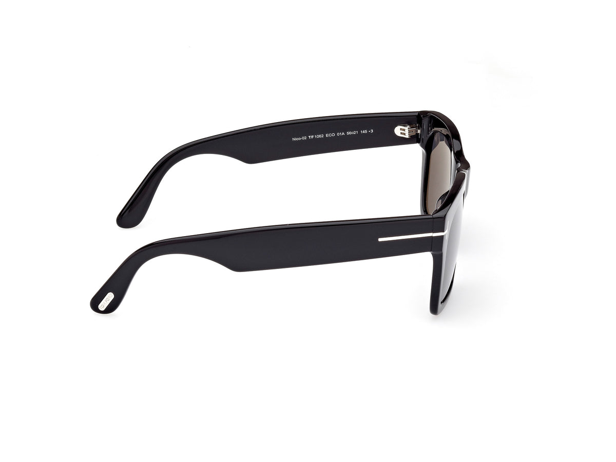 TOM FORD FT1062 56 01A Shiny Black/ Smoke