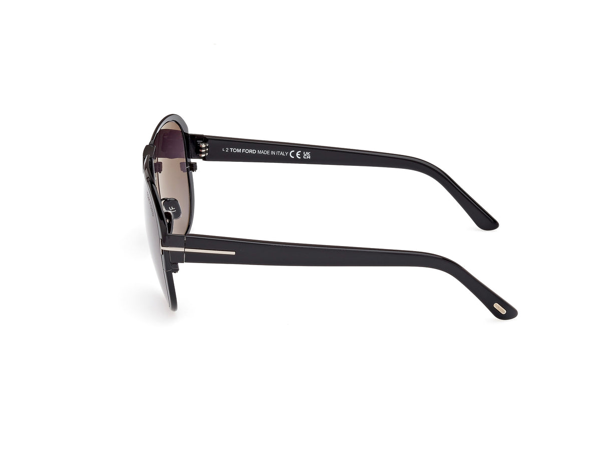 TOM FORD FT1072 64 01B Shiny Black/ Gradient Smoke