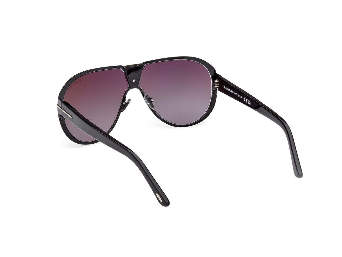 TOM FORD FT1072 64 01B Shiny Black/ Gradient Smoke