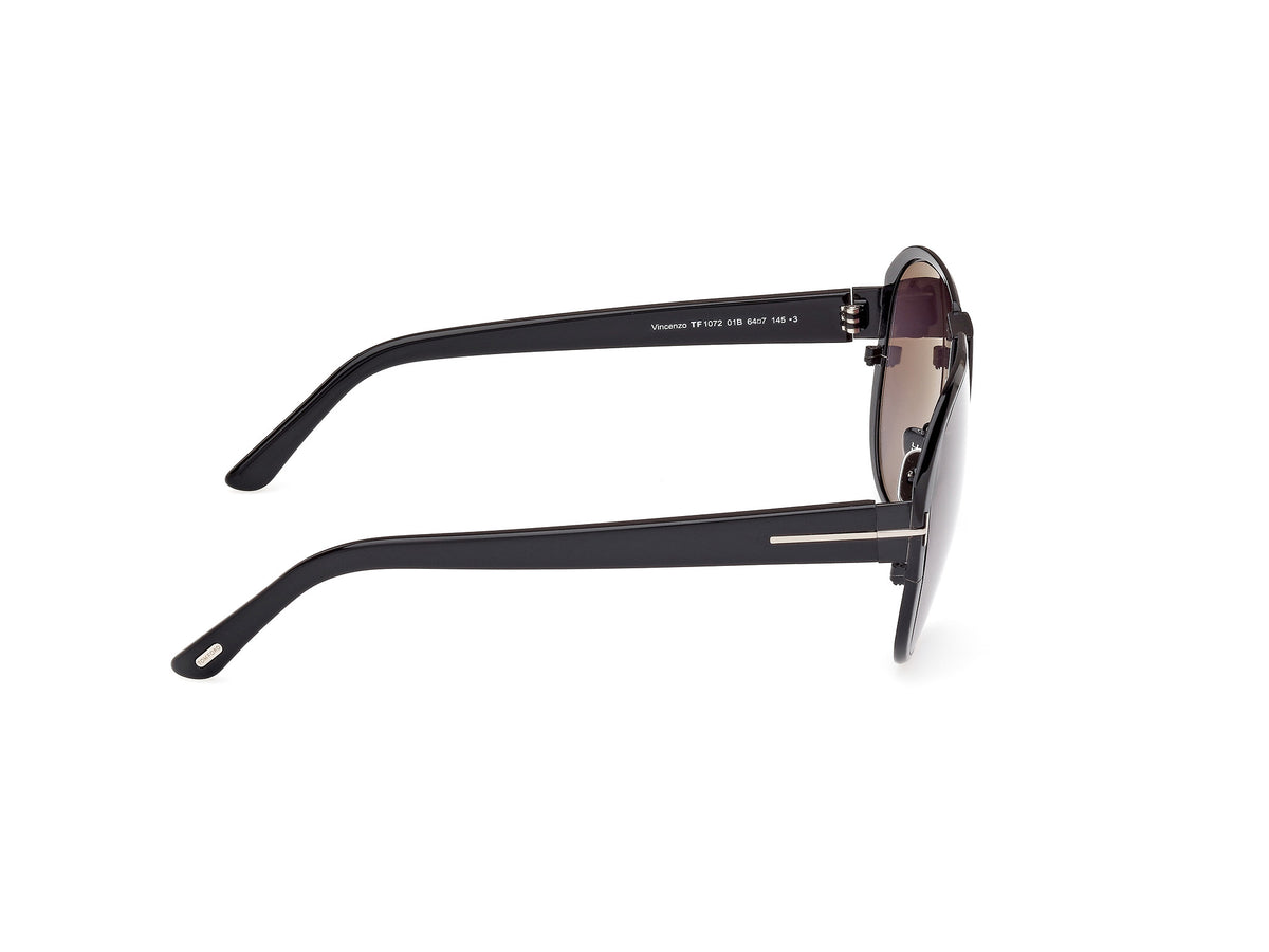 TOM FORD FT1072 64 01B Shiny Black/ Gradient Smoke