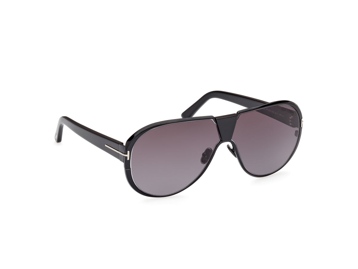 TOM FORD FT1072 64 01B Shiny Black/ Gradient Smoke