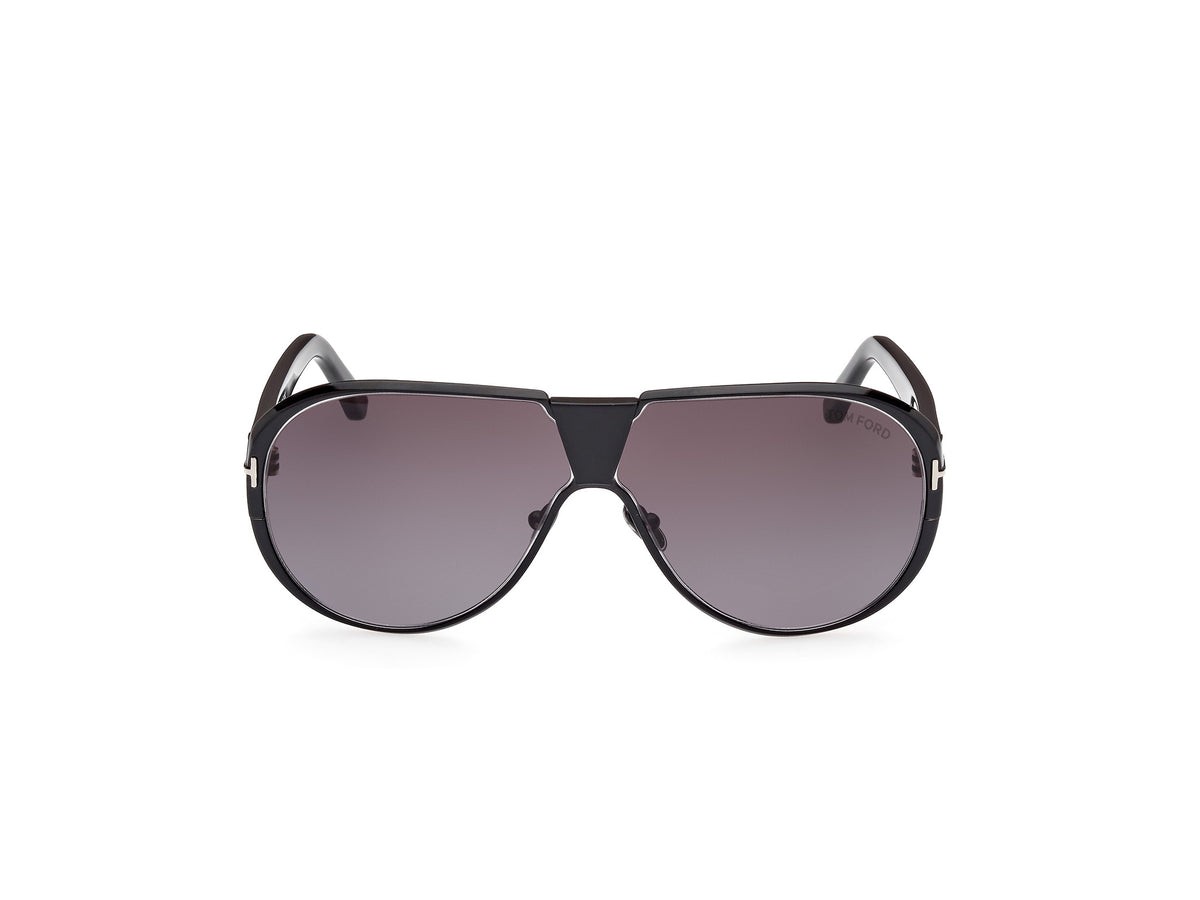 TOM FORD FT1072 64 01B Shiny Black/ Gradient Smoke