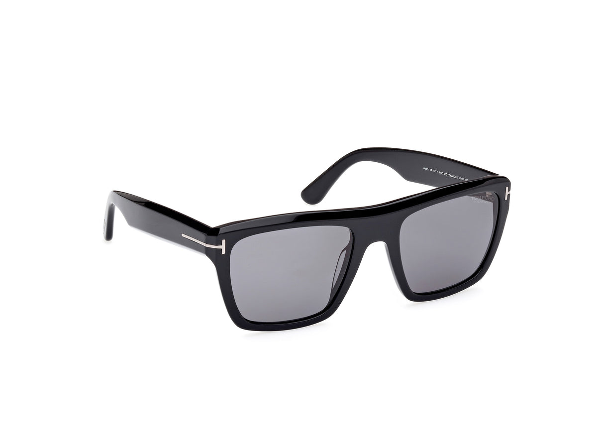 TOM FORD FT1077-N 55 01D Shiny Black
Smoke Polarized