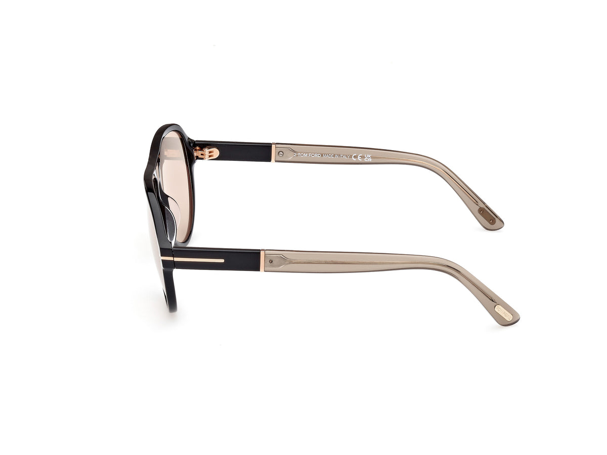 TOM FORD FT1080 59 01E Shiny Black/ Brown