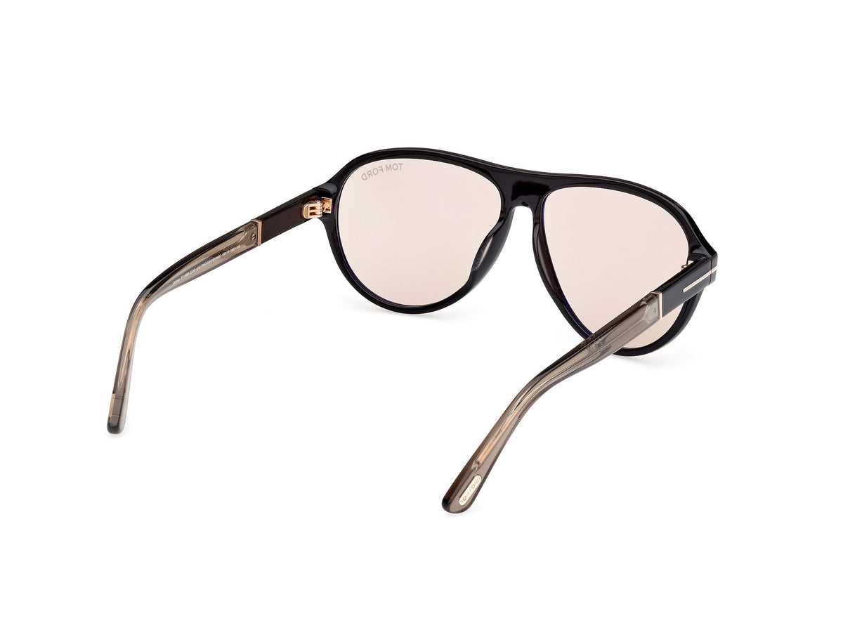 TOM FORD FT1080 59 01E Shiny Black/ Brown
