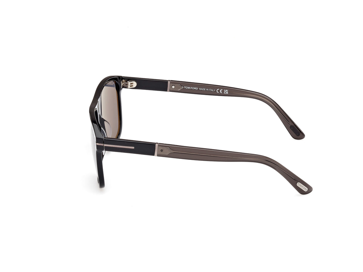 TOM FORD FT1081-N 58 01D Shiny Black
Smoke Polarized