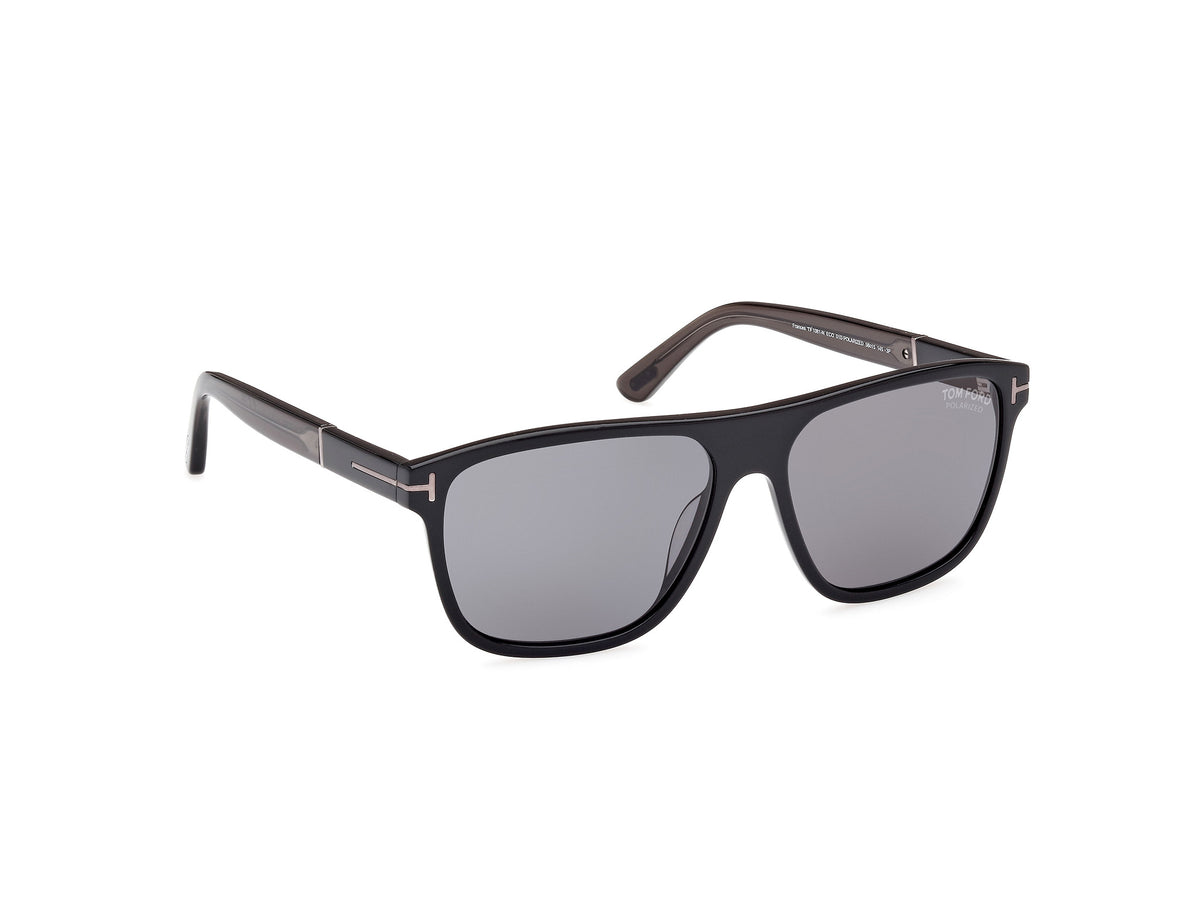 TOM FORD FT1081-N 58 01D Shiny Black
Smoke Polarized