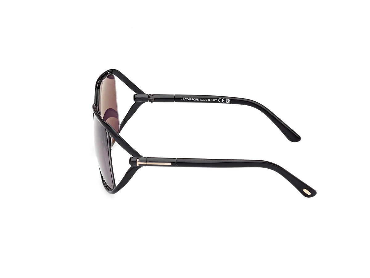 Tom Ford FT109201A60 shiny black  / smoke
