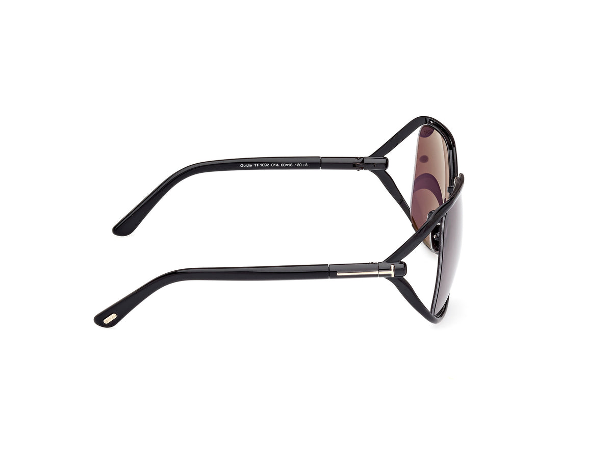 Tom Ford FT109201A60 shiny black  / smoke