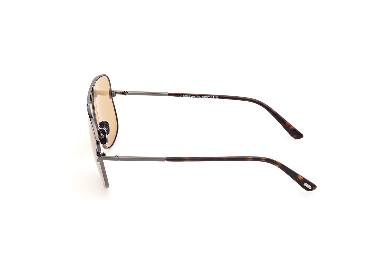 Tom Ford FT1096 08E 62 Shiny Gunmetal  / Brown - Blue Star Eyewear