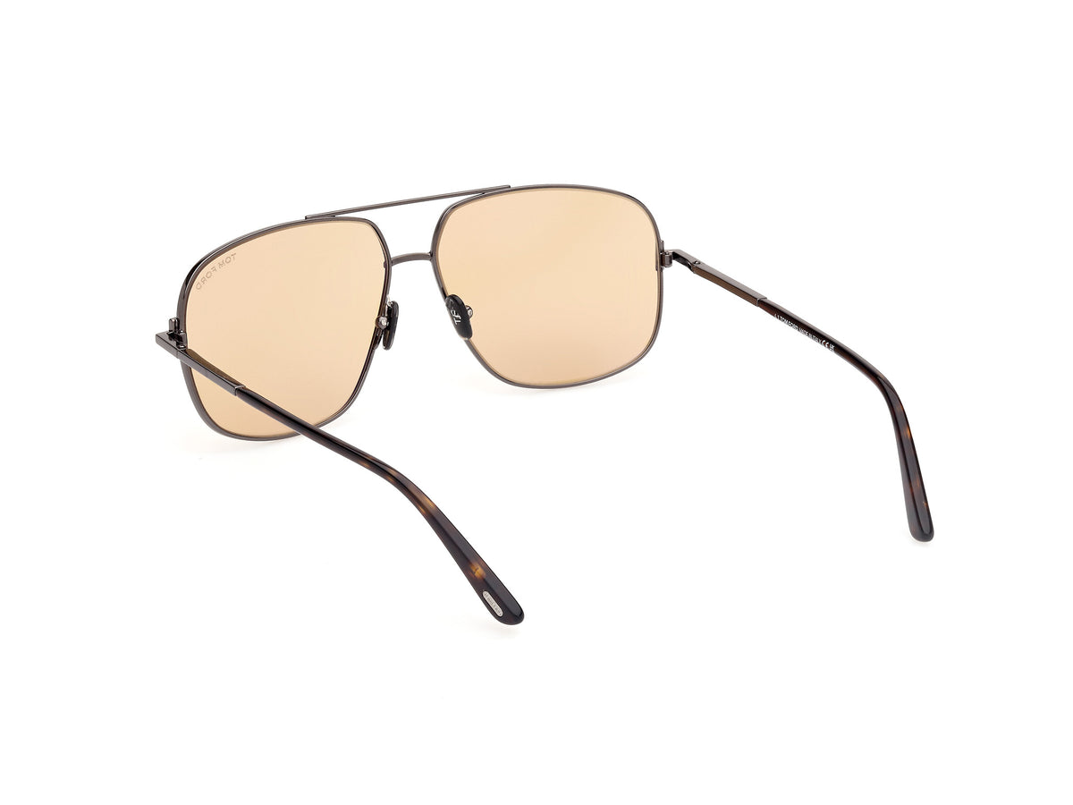 Tom Ford FT1096 08E 62 Shiny Gunmetal  / Brown - Blue Star Eyewear
