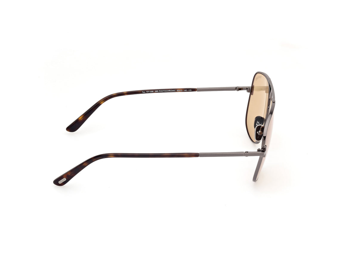 Tom Ford FT1096 08E 62 Shiny Gunmetal  / Brown - Blue Star Eyewear