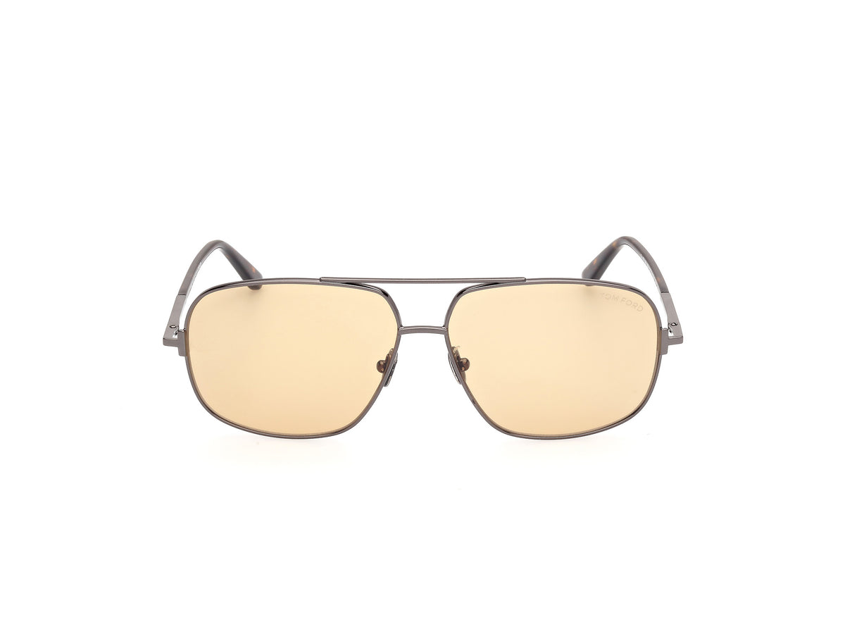 Tom Ford FT1096 08E 62 Shiny Gunmetal  / Brown - Blue Star Eyewear