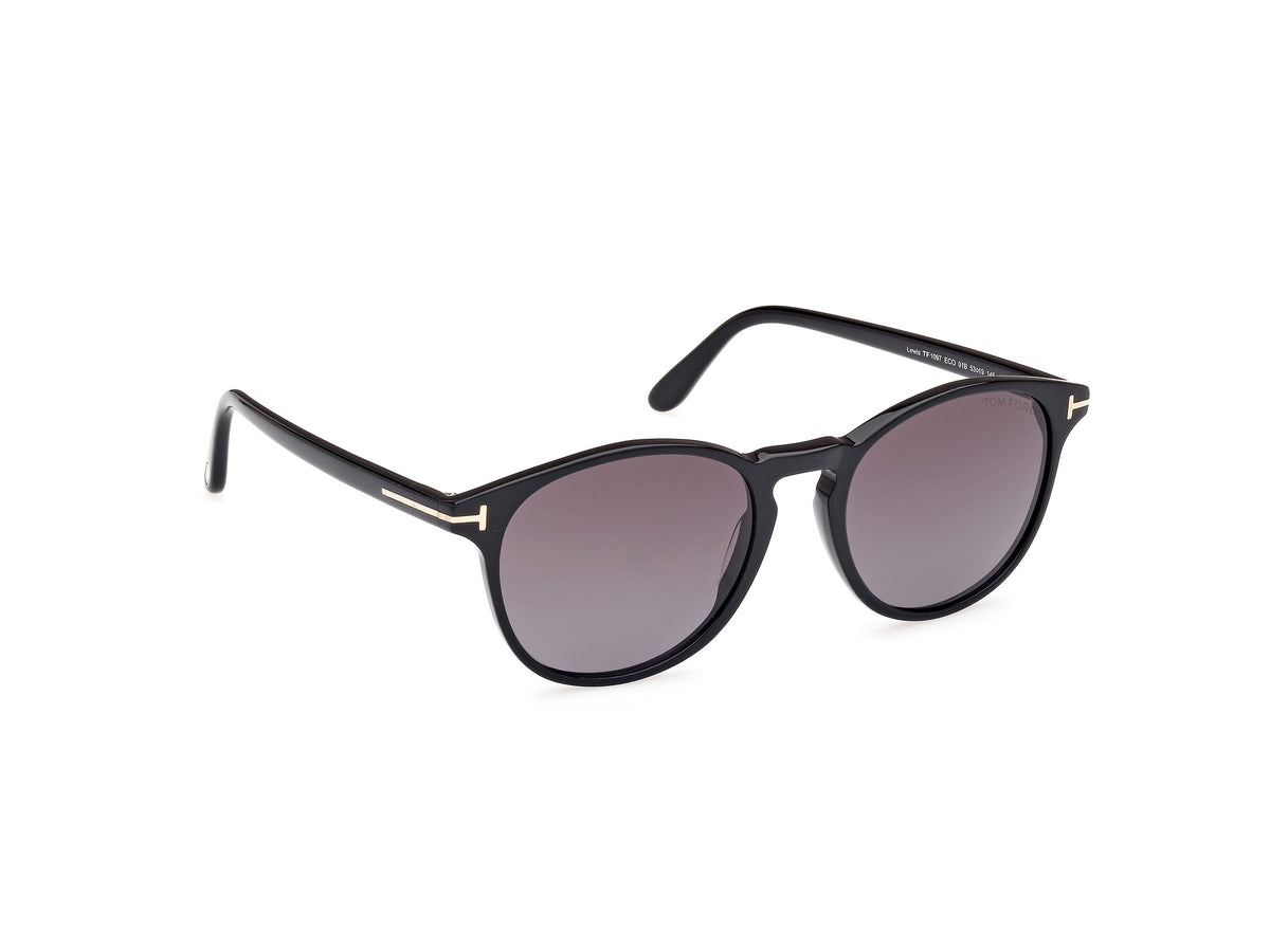 Tom Ford FT10975301B Shiny Black  / Gradient Smoke - Blue Star Eyewear