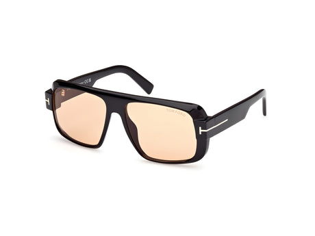 Tom Ford FT1101 01E 58 Shiny Black  / Brown - Blue Star Eyewear