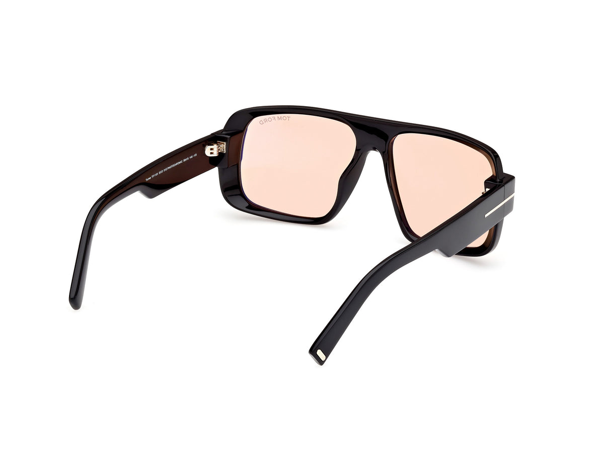 Tom Ford FT1101 01E 58 Shiny Black  / Brown - Blue Star Eyewear