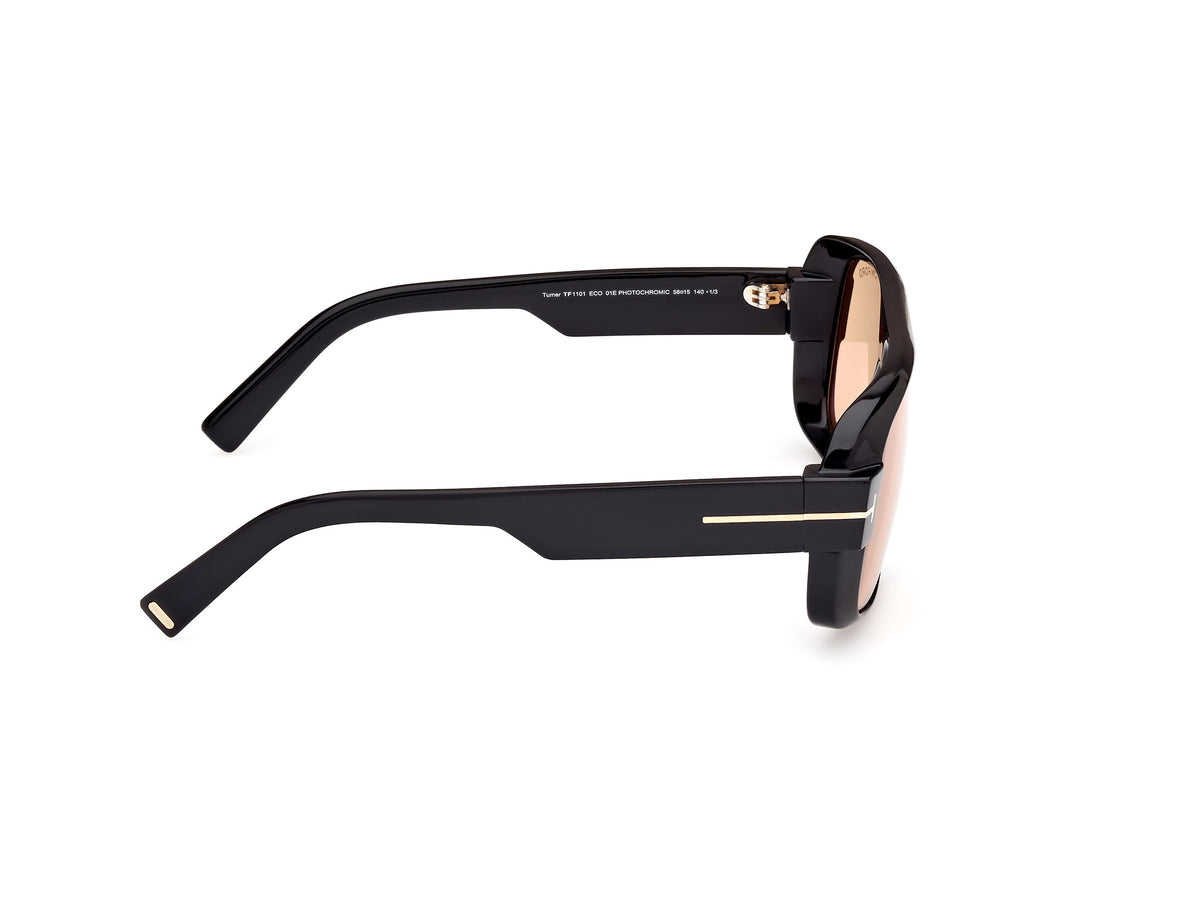 Tom Ford FT1101 01E 58 Shiny Black  / Brown - Blue Star Eyewear