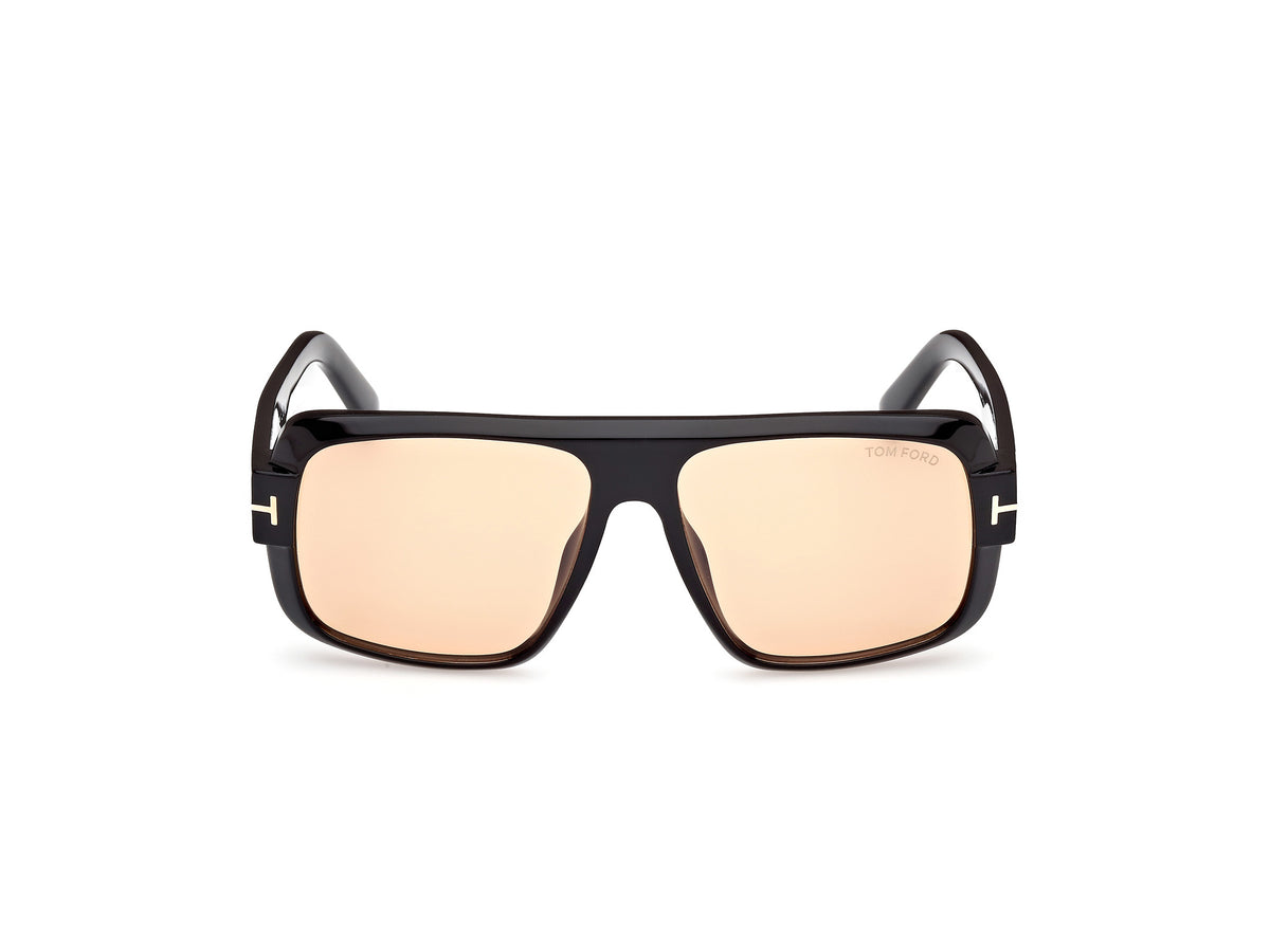 Tom Ford FT1101 01E 58 Shiny Black  / Brown - Blue Star Eyewear