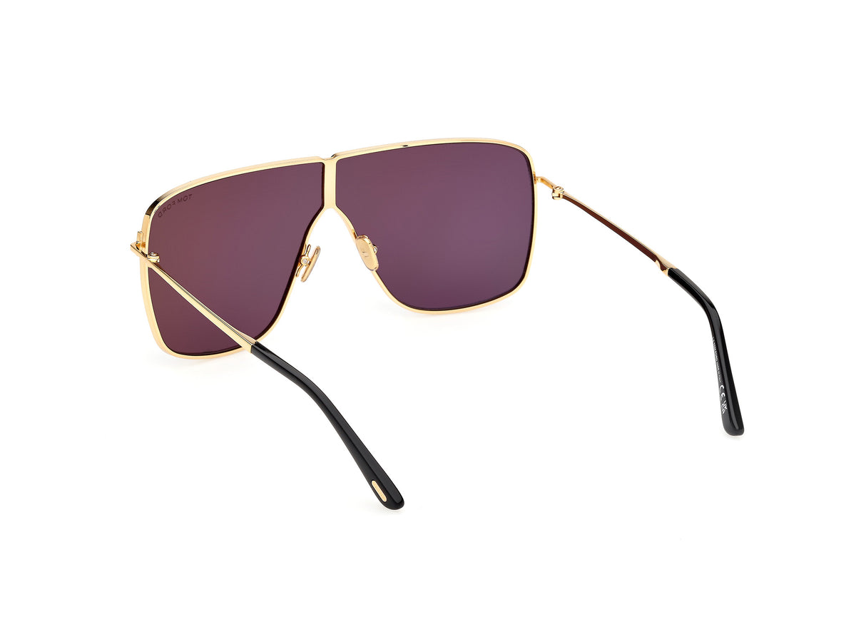 Tom Ford FT11596830A Shiny Deep Gold / Smoke - Blue Star Eyewear