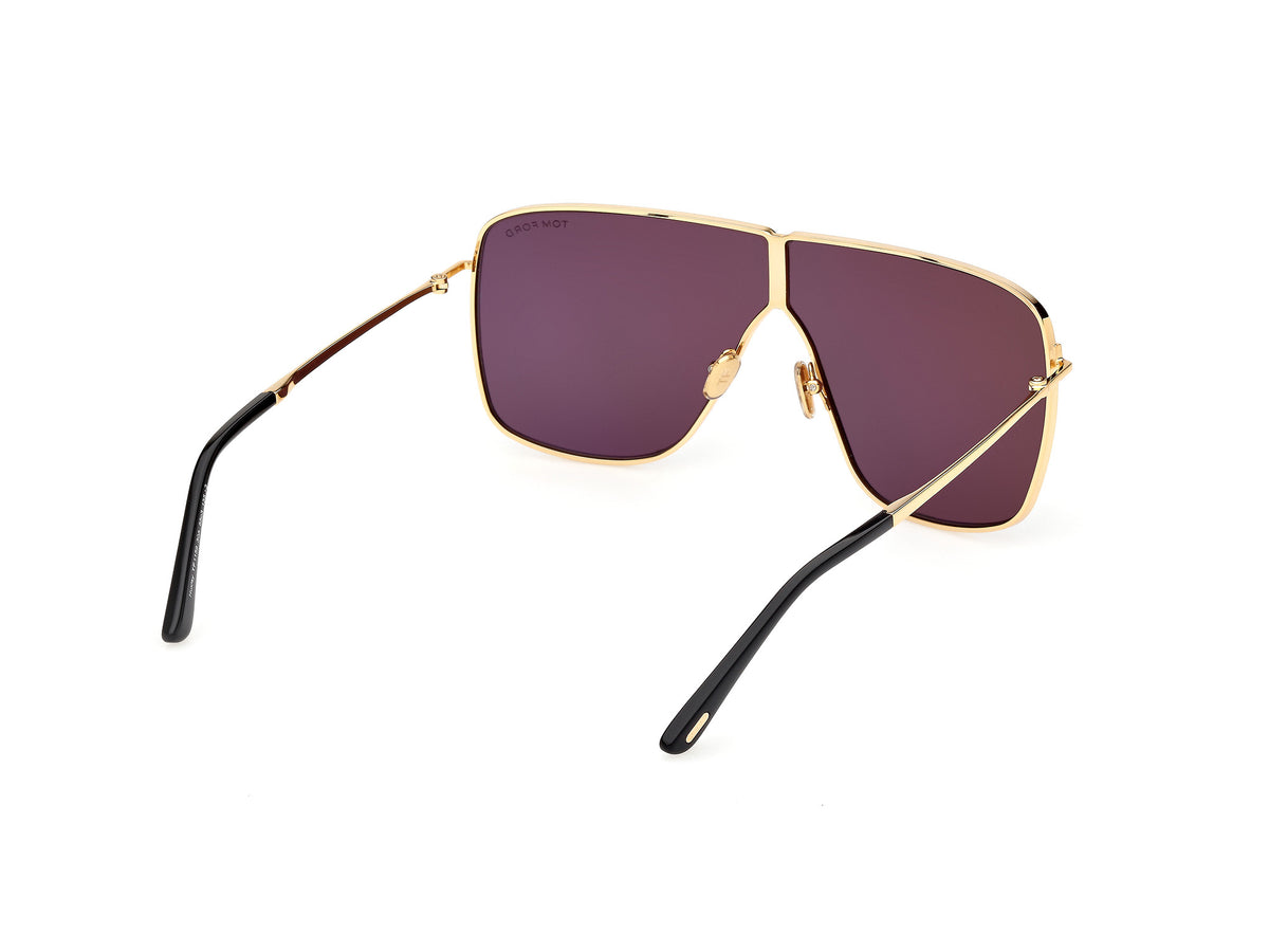Tom Ford FT11596830A Shiny Deep Gold / Smoke - Blue Star Eyewear