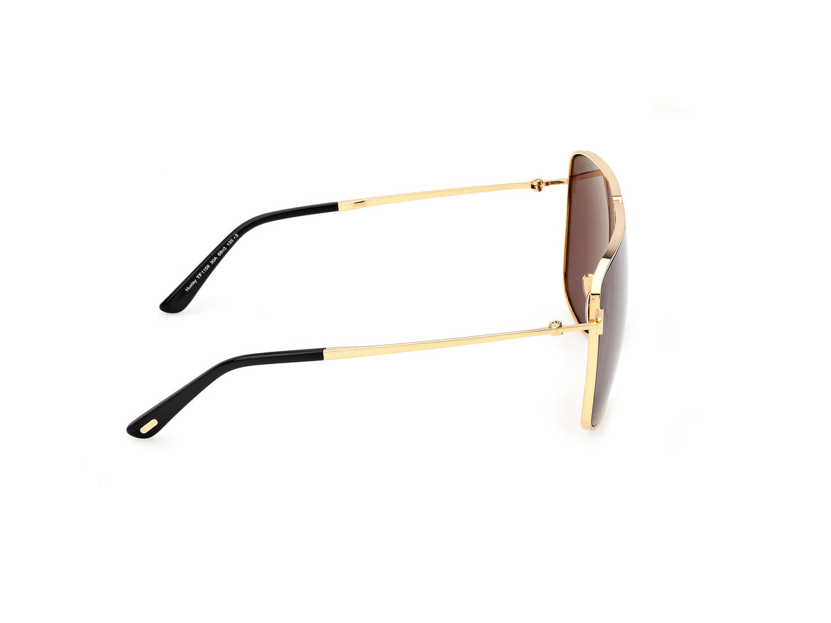 Tom Ford FT11596830A Shiny Deep Gold / Smoke - Blue Star Eyewear