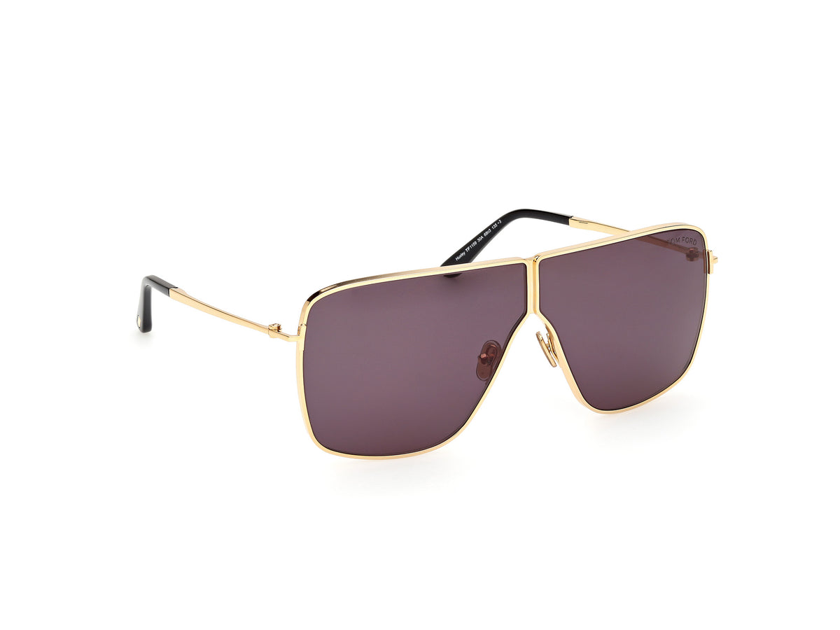 Tom Ford FT11596830A Shiny Deep Gold / Smoke - Blue Star Eyewear