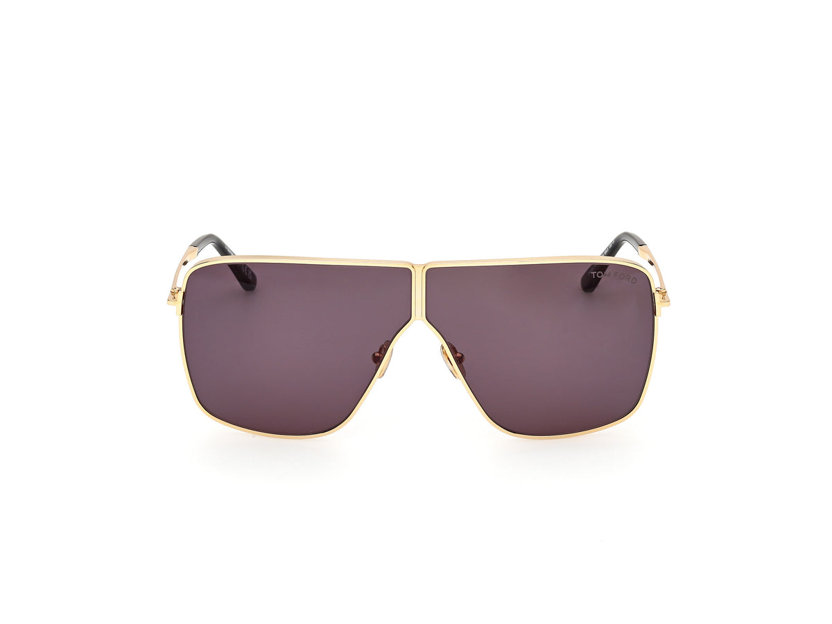 Tom Ford FT11596830A Shiny Deep Gold / Smoke - Blue Star Eyewear