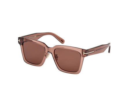 Tom Ford FT1160-K 45E 54 Shiny Light Brown / Brown - Blue Star Eyewear
