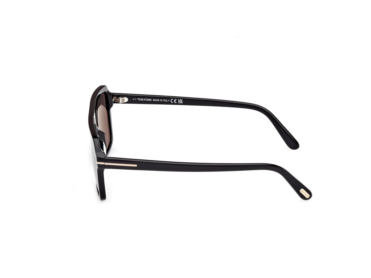 Tom Ford FT1176 56 01A Shiny Black  / Smoke - Blue Star Eyewear