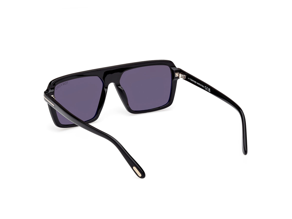 Tom Ford FT1176 56 01A Shiny Black  / Smoke - Blue Star Eyewear