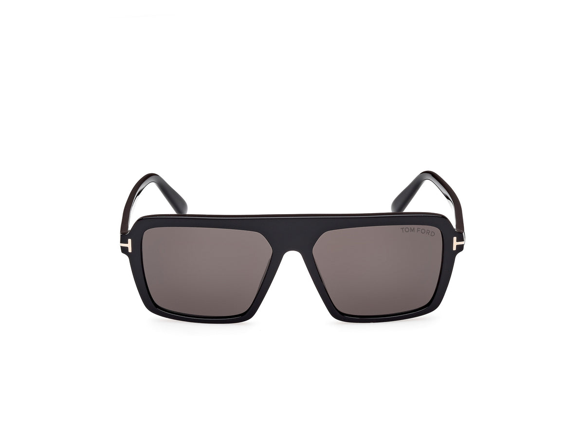 Tom Ford FT1176 56 01A Shiny Black  / Smoke - Blue Star Eyewear