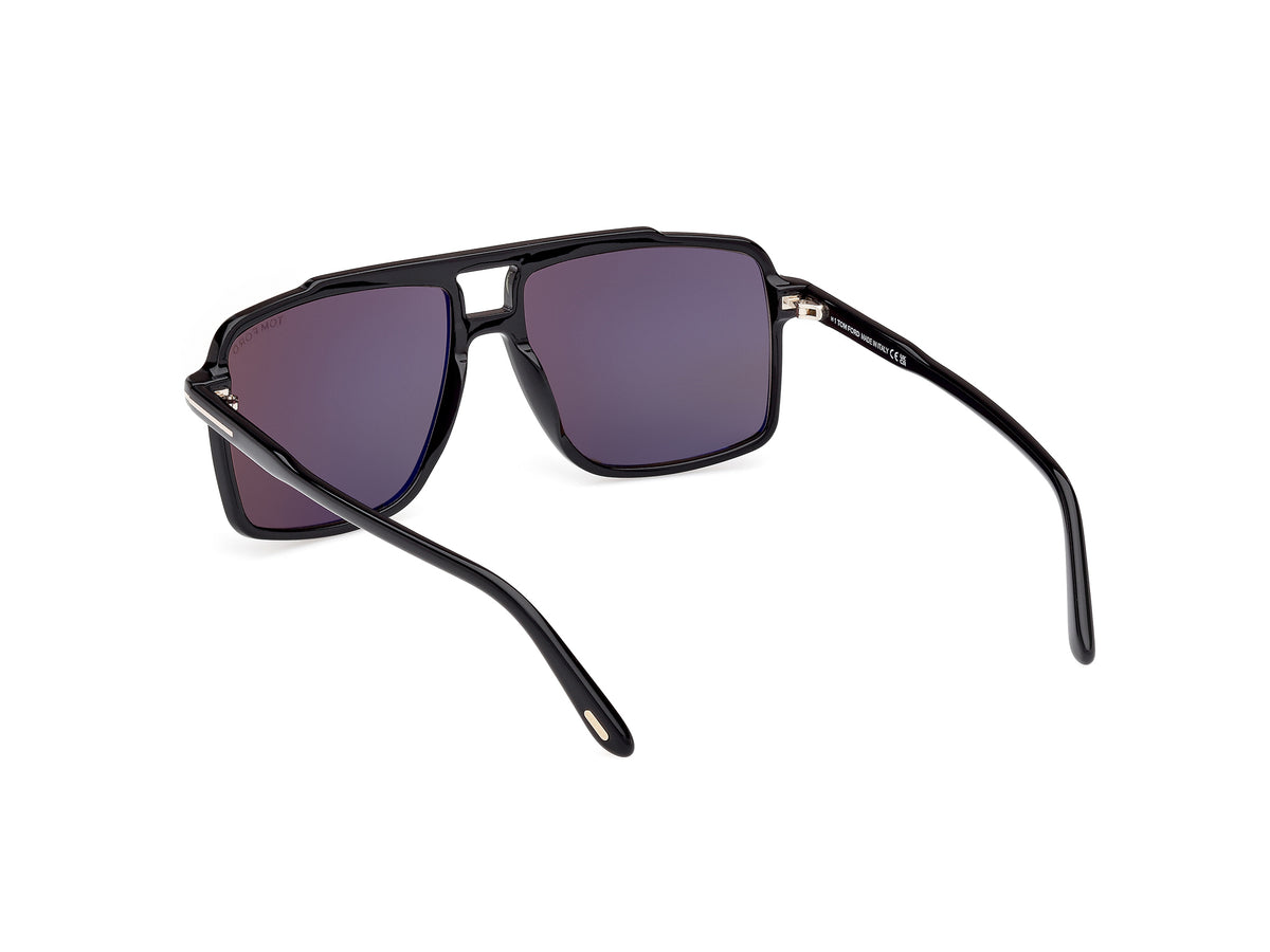 Tom Ford FT11775901A Shiny Black  / Smoke - Blue Star Eyewear